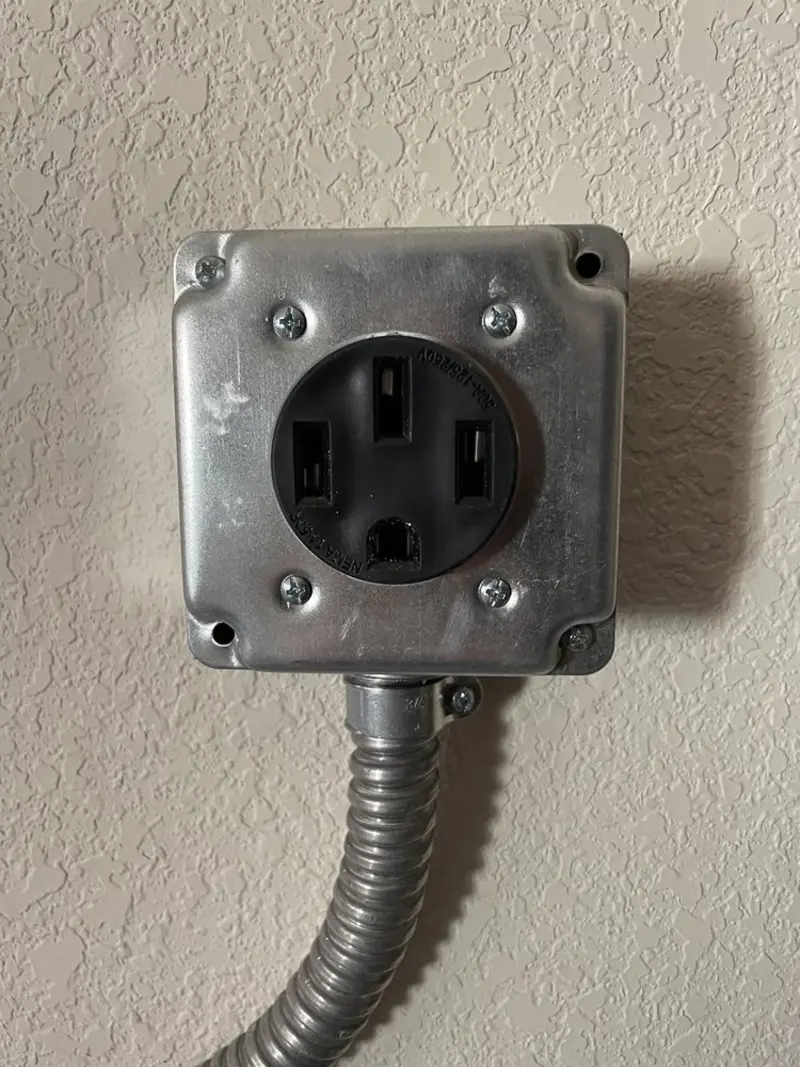NEMA 14-50 outlet installed for Electrical Panel Upgrade in Solon